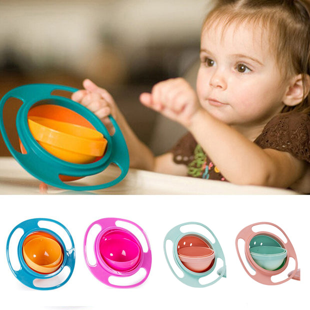 קערת האכלה מסתובבת 360° לילדים